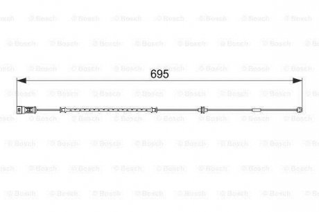 ДАТЧИК ЗНОШУВАННЯ ДИСК.КОЛ.ПЕРЕД 1 987 474 585 BOSCH 1987474585