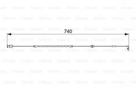 Датчик износа тормозных колодок BOSCH 1987474587