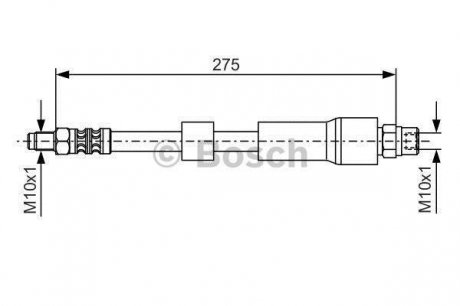 Шланг гальмівний (задній) BMW 5 (E39) 97-03 (275mm) BOSCH 1987476174