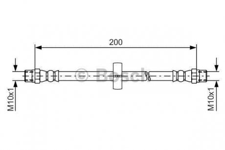 AUDI Шланг тормозной задн. лев 80 -91, 90,100 BOSCH 1987476219