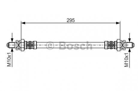 FORD Шланг тормозной задн. Fiesta -96 BOSCH 1987476382