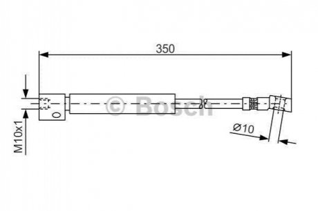 OPEL Шланг тормозной передний левый Kadett E 86-91 BOSCH 1987476409