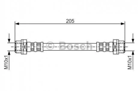 Шланг тормозной задн. BMW 1 E81 BOSCH 1987476477