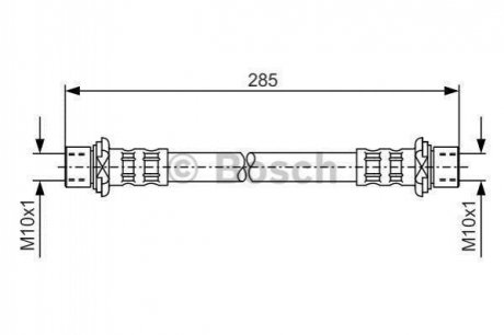 Шланг торм. пер. TOYOYA LAND CRUISER 09-17 BOSCH 1987476725