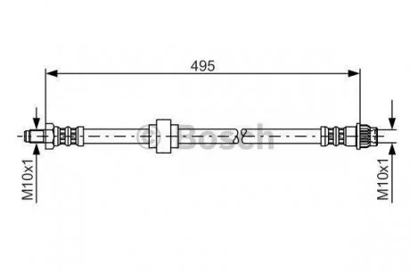 RENAULT Шланг тормозной пер. Espace III -02 BOSCH 1987476953