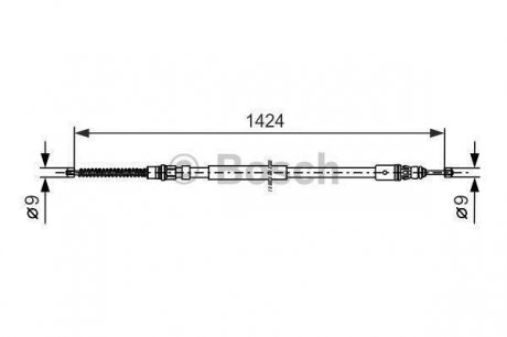Трос ручника (задний) Renault Trafic 80-01(R) BOSCH 1987477665 (фото 1)