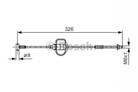 Гальмівний трос BOSCH 1987477929