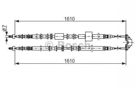 Гальмівний трос BOSCH 1987477936