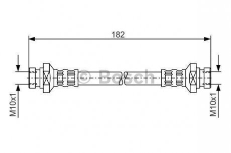 MITSUBISHI Тормозной шланг передн.Pajero -00 BOSCH 1987481010