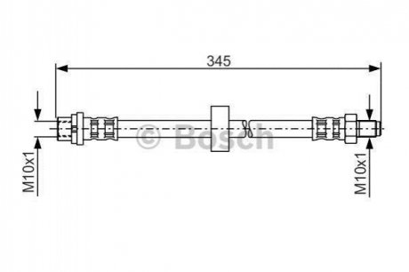 FORD Шланг тормозной зад.Transit Connect 02- (диск) BOSCH 1987481168