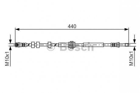 AUDI Торм.шланг задн. A4/A5/Q5 08- 440мм BOSCH 1987481430