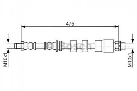 Шланг тормозной пер. BMW X1 BOSCH 1987481678