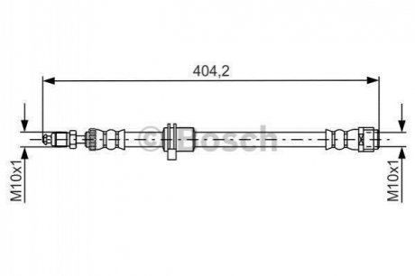 Шланг гальмівний (передній) Mini (F55/F56/F57) 13- (L=360mm) BOSCH 1 987 481 679