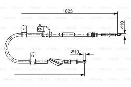 Трос ручника Subaru Forester/Impreza 98-09 (L) BOSCH 1987482081