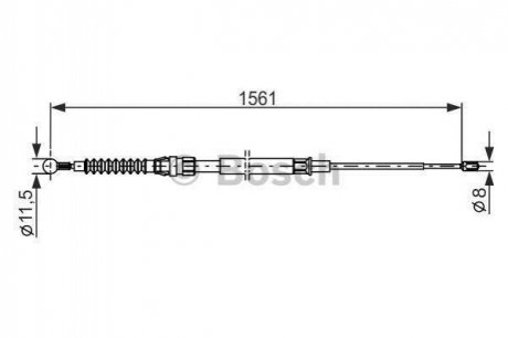 Трос, стояночная тормозная система BOSCH 1987482264 (фото 1)