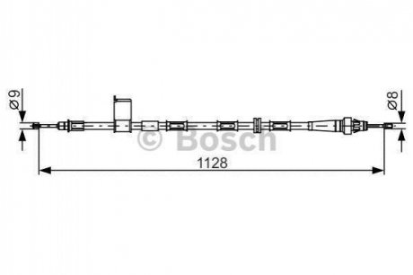 Трос ручника (R) Jeep Grand Cherokee 98-05 BOSCH 1987482363 (фото 1)