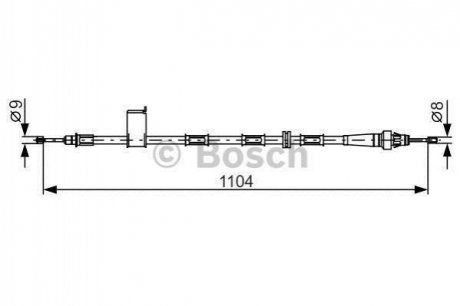 Трос ручника Jeep Grand Cherokee 98-05 (L) BOSCH 1987482364