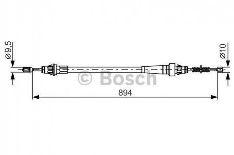 Трос зупиночних гальм BOSCH 1 987 482 365