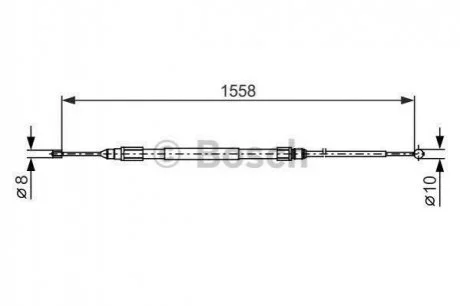 BMW Трос стояночный задн. лев./прав. X1 (E84) -15 BOSCH 1987482368