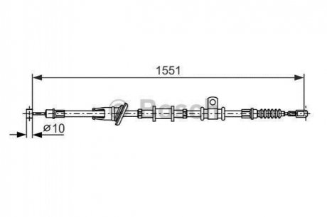 Трос зупиночних гальм BOSCH 1 987 482 400