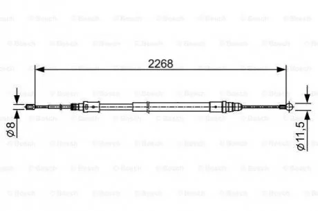 Трос ручного тормоза зад. лев. /прав. CITROEN C5 08- BOSCH 1987482409