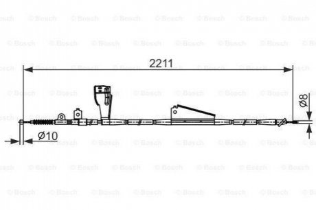 Гальмівний трос BOSCH 1987482424