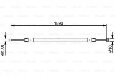 Трос зупиночних гальм BOSCH 1 987 482 444