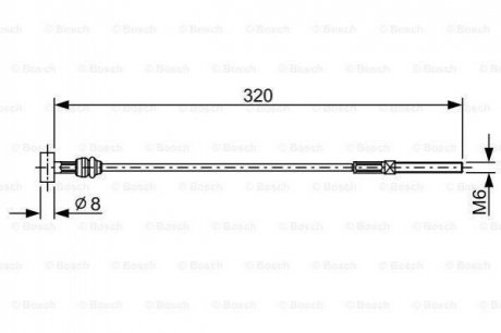 Гальмівний трос BOSCH 1987482460