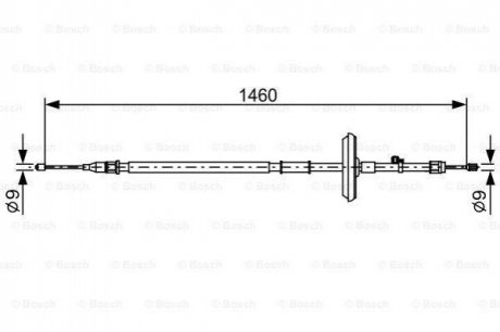 Трос зупиночних гальм BOSCH 1 987 482 504