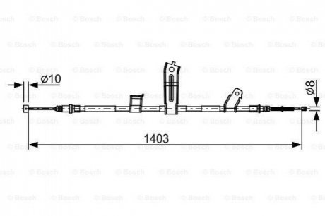 Трос зупиночних гальм BOSCH 1 987 482 522