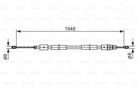 Гальмівний трос BOSCH 1987482541 (фото 1)