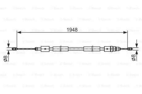 Гальмівний трос BOSCH 1987482541