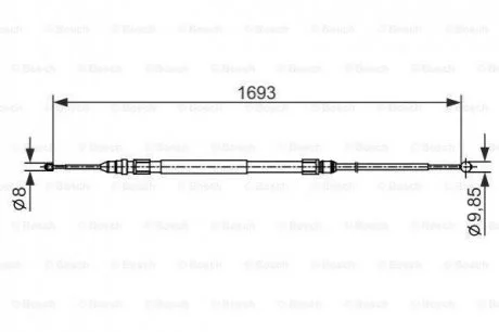 Трос, стояночная тормозная система BOSCH 1 987 482 542