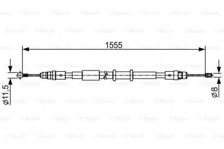 Гальмівний трос BOSCH 1 987 482 552 (фото 1)