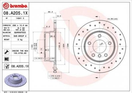 Гальмівні диски BREMBO 08.A205.1X