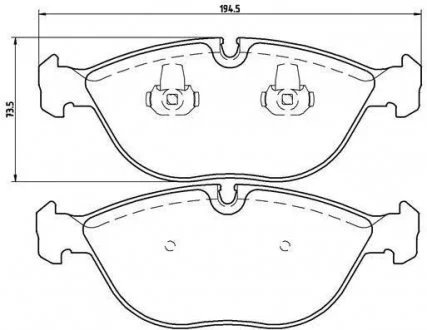 Гальмівні колодки дискові BM BREMBO P06019