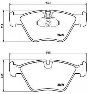 Гальмівні колодки дискові BM BREMBO P06022 (фото 1)