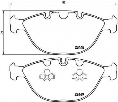 Тормозные колодки дисковые BREMBO P06028