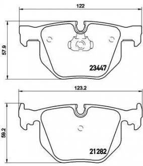 Гальмівні колодки дискові BM BREMBO P06029