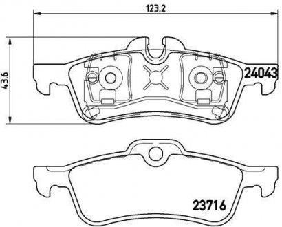 Тормозные колодки дисковые, к-кт. BREMBO P06 032 (фото 1)