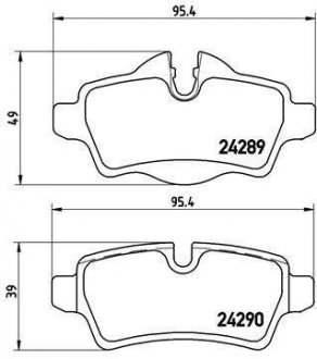 Гальмівні колодки дискові BM BREMBO P06052