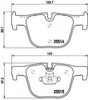 Комплект гальмівних колодок з 4 шт. дисків BREMBO P06 072 (фото 1)