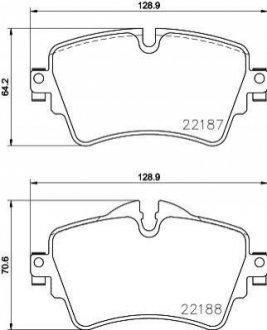 Комплект гальмівних колодок з 4 шт. дисків BREMBO P06 092 (фото 1)