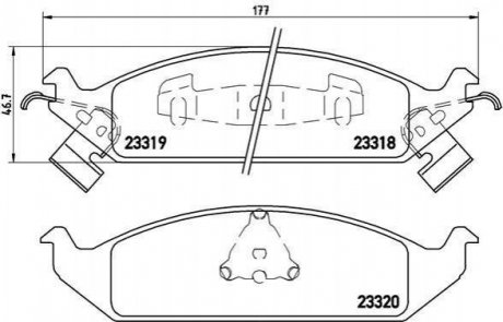 Гальмівні колодки дискові BREMBO P11 011