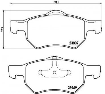 Тормозные колодки дисковые BREMBO P11013