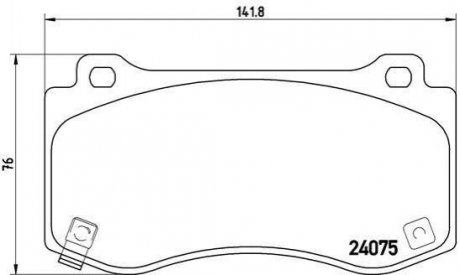 Тормозные колодки дисковые, к-кт. BREMBO P11 023