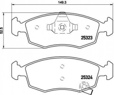 Тормозные колодки дисковые, к-кт. BREMBO P11 031 (фото 1)