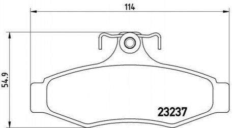 Тормозные колодки дисковые, к-кт. BREMBO P15 005 (фото 1)