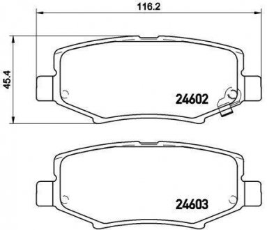 Комплект гальмівних колодок з 4 шт. дисків BREMBO P18 024 (фото 1)