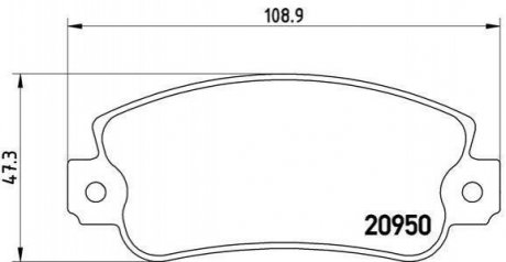 Тормозные колодки дисковые, к-кт. BREMBO P23 021 (фото 1)